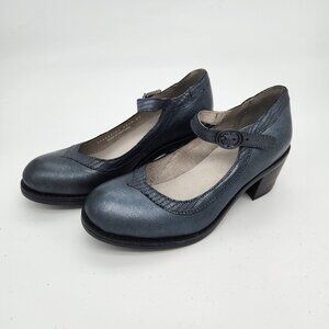 Fly London women's blue mary jane shoes, size 37